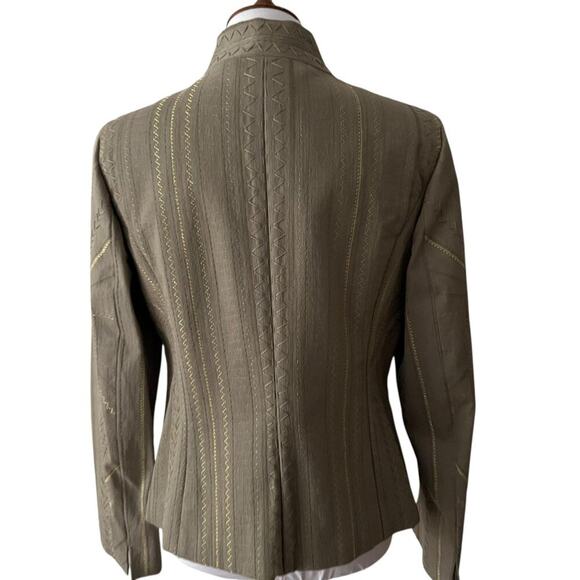 WORTH NY Vintage Jacket 12 Blazer Embroidered Large Bohemian Jacket Tailored - Picture 10 of 17